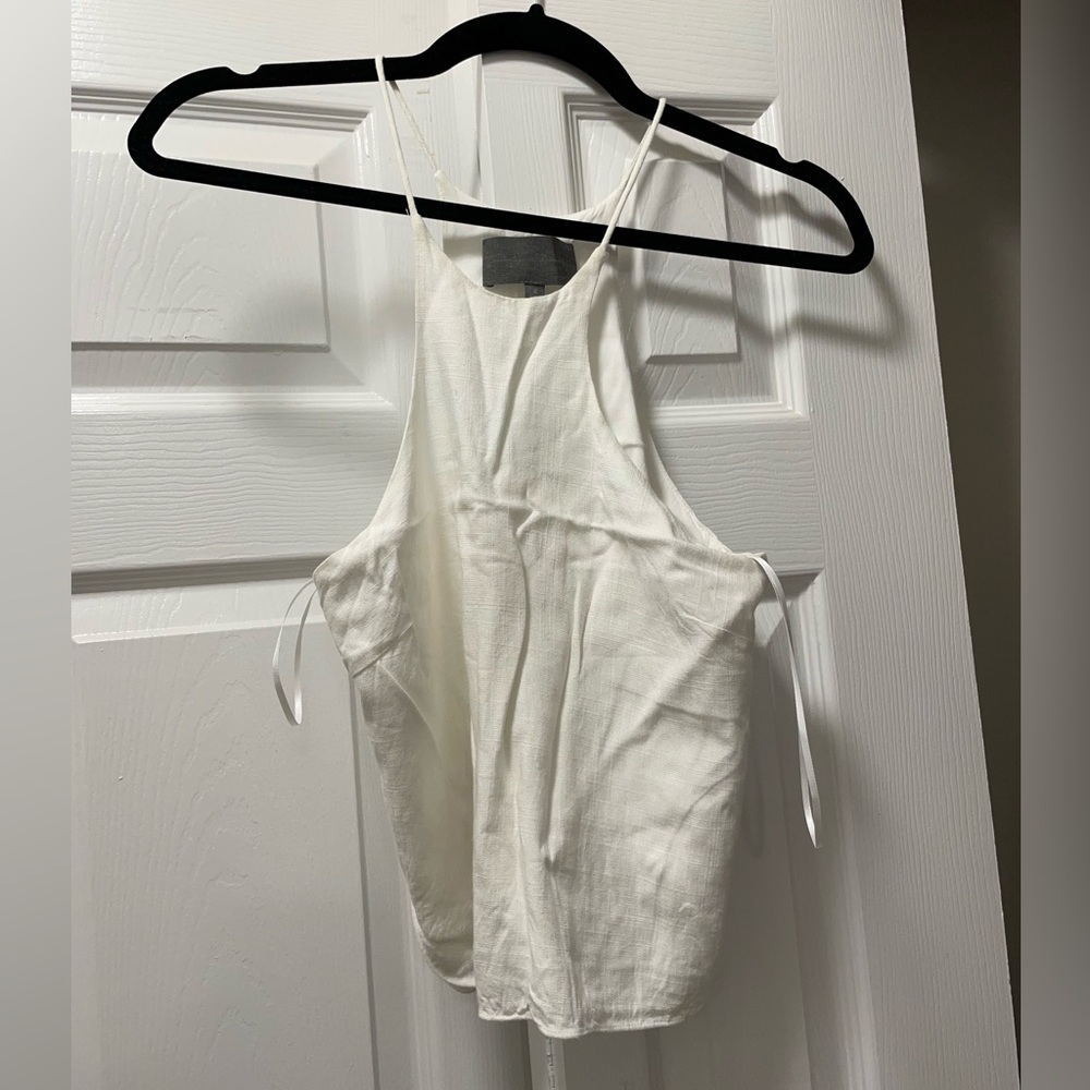 Anthropologie Linen White Tank